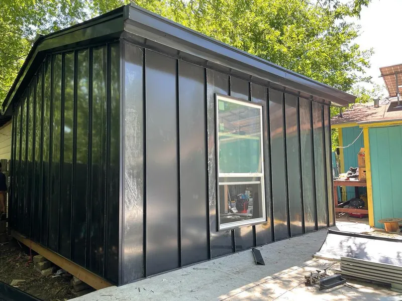 Black standing seam metal wall panels for Metal Roof Installation in Attleboro